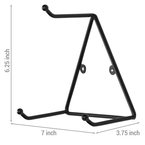 Modern Matte Black Metal Triangular Mug Racks, Set of 4
