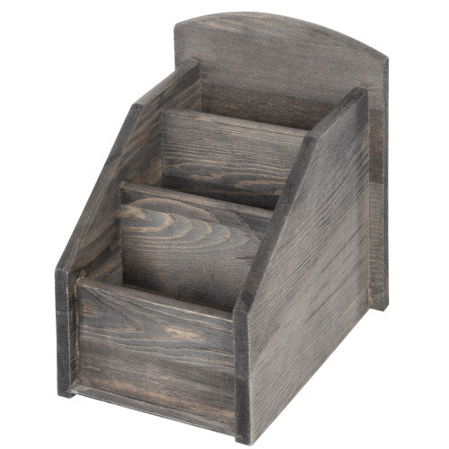 Rustic Gray Wood Remote Control Holder