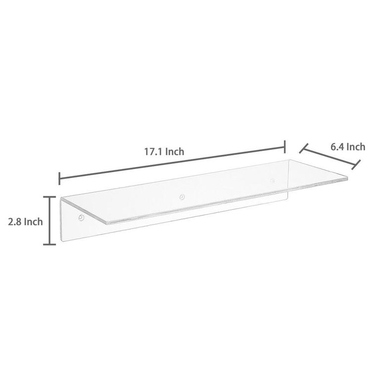 Wall Mounted Acrylic Shelf Racks, Set of 3