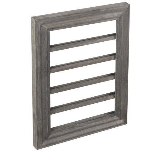 Wall Mounted Vintage Gray Wood Challenge Coin Display Rack