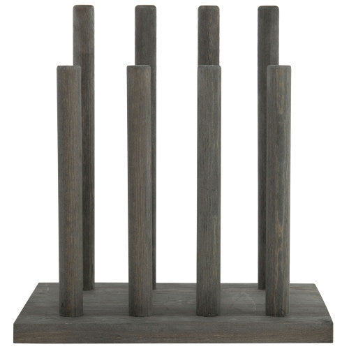 Vintage Gray Solid Wood Boot Holder Stand