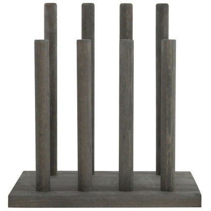 Vintage Gray Solid Wood Boot Holder Stand