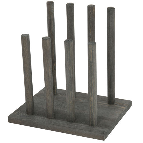 Vintage Gray Solid Wood Boot Holder Stand