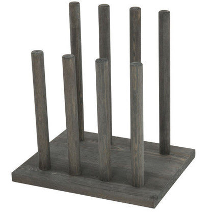Vintage Gray Solid Wood Boot Holder Stand