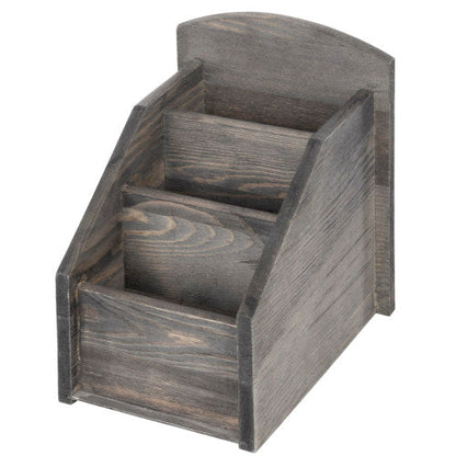 Rustic Gray Wood Remote Control Holder