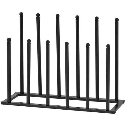 Modern Black Metal 6-Pair Boot Rack