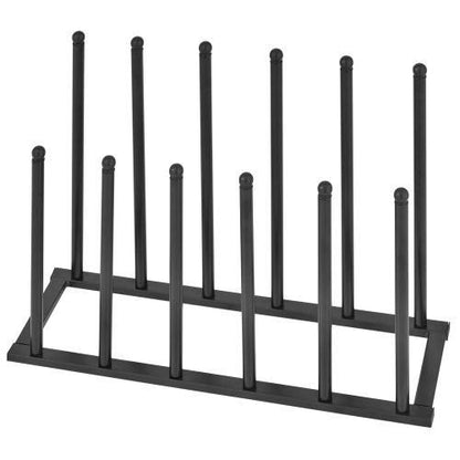 Modern Black Metal 6-Pair Boot Rack