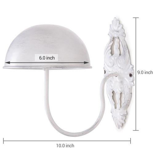 Wall-Mounted Vintage White Metal Hat & Wig Holders, Set of 2