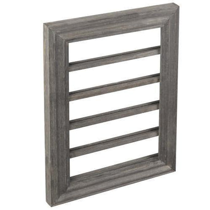 Wall Mounted Vintage Gray Wood Challenge Coin Display Rack