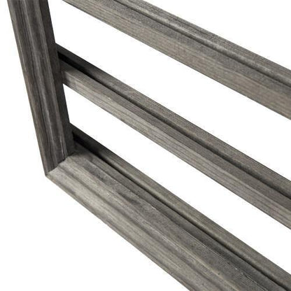 Wall Mounted Vintage Gray Wood Challenge Coin Display Rack