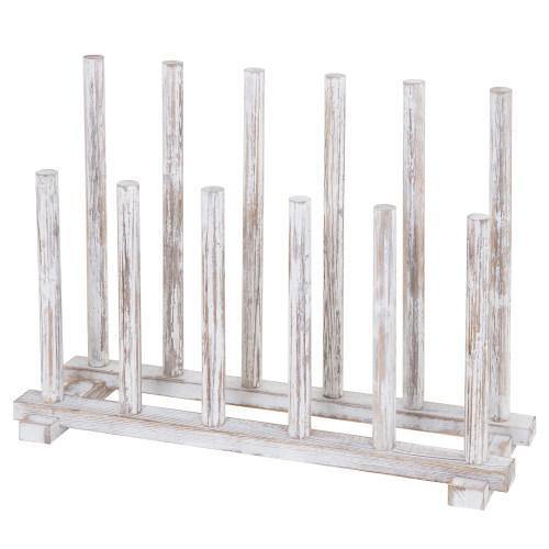 Whitewashed Wood Inverted Boot Storage Rack